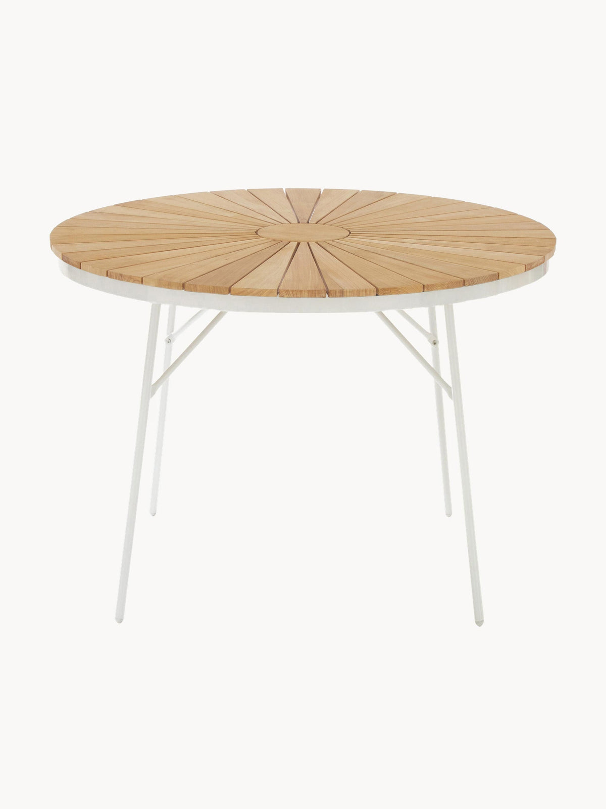 Ellen Round Garden Table with Teak Wood Top, Various Sizes
