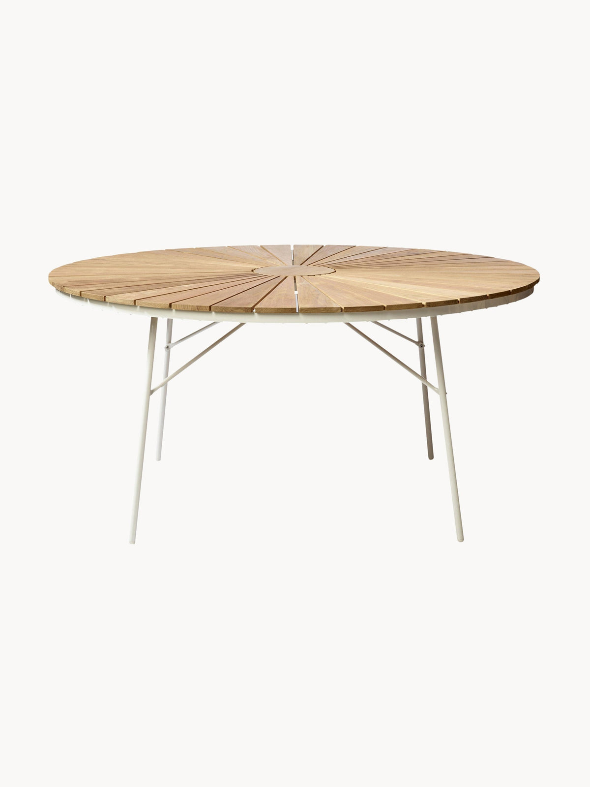 Ellen Round Garden Table with Teak Wood Top, Various Sizes