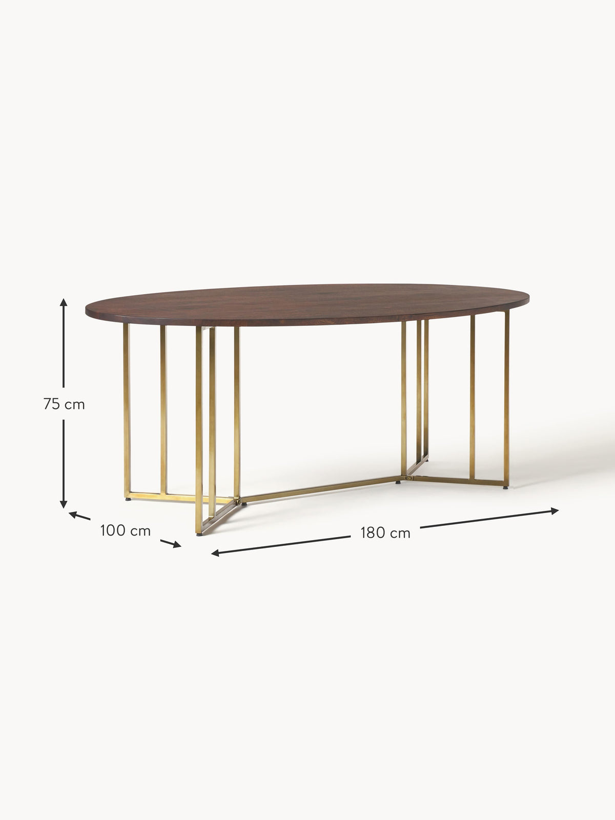 Luca Oval Mango Wood Dining Table, in various sizes