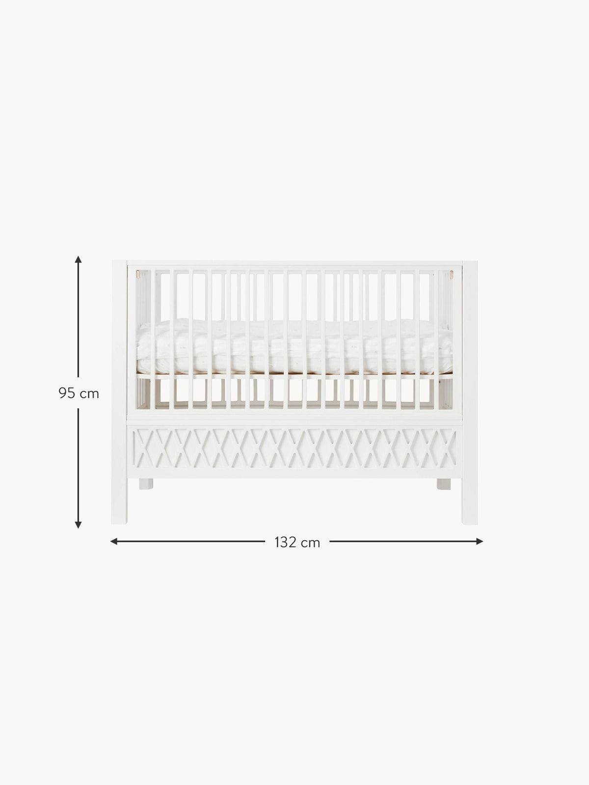 Harlequin Height-Adjustable Cot, 60 x 120 cm