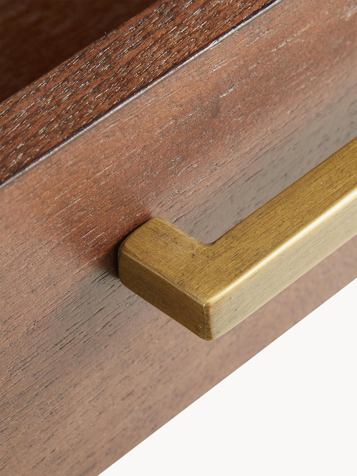 Class Herringbone Console Table with Acacia Wood Veneer