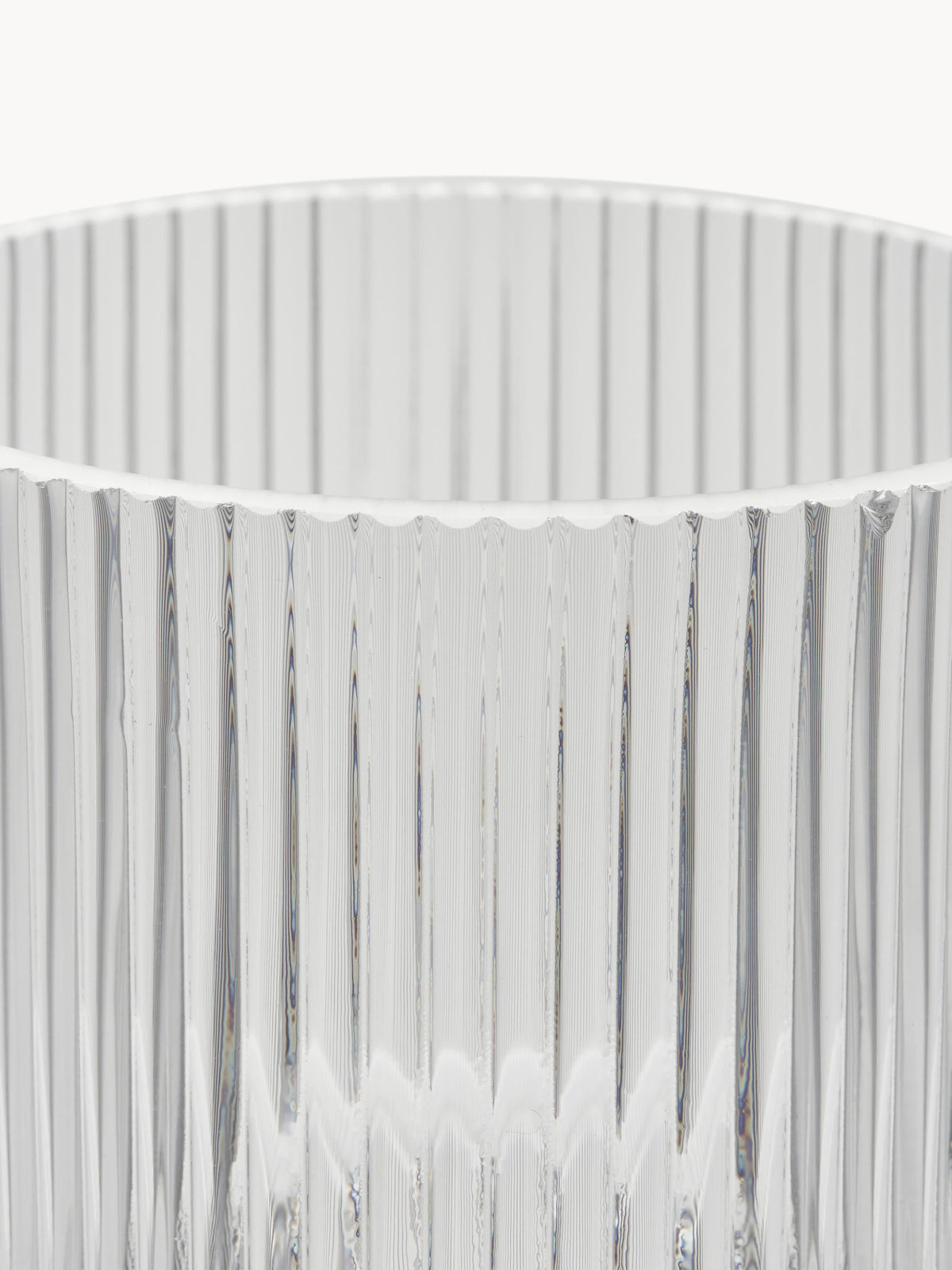 Lija Glass Vase with Ribbed Surface, H 30 cm