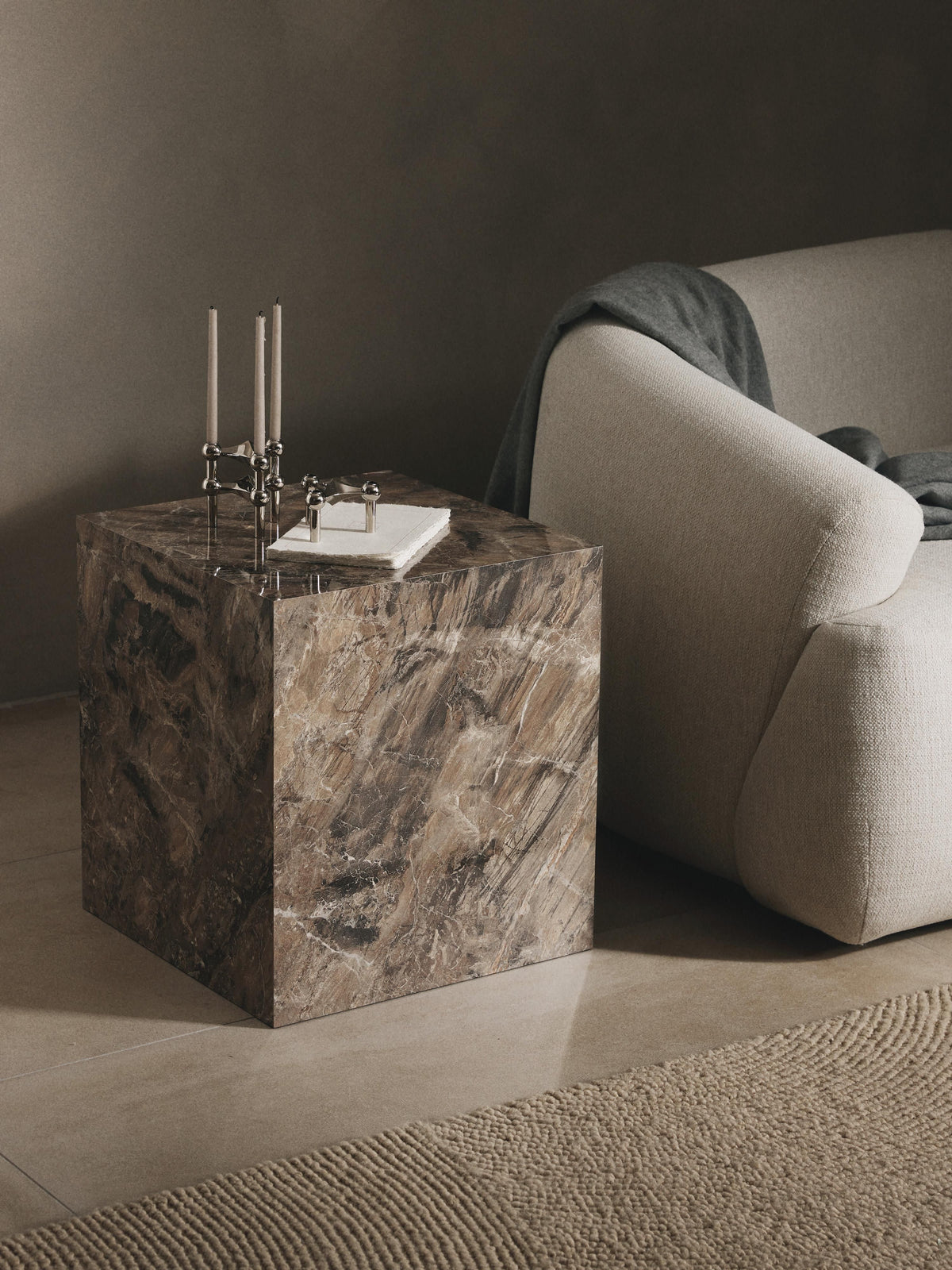 Lesley Marble Effect Side Table