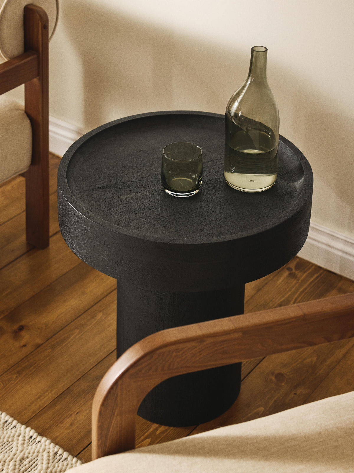 Benno Round Mango Wood Side Table