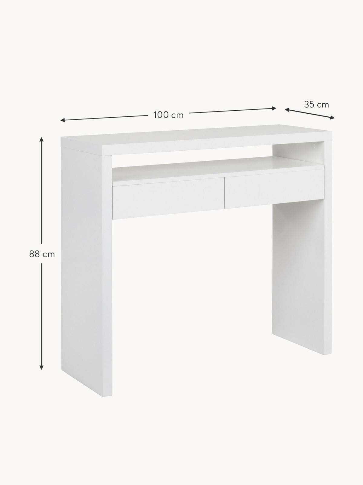Teresa Narrow Desk with Extendable Table Top