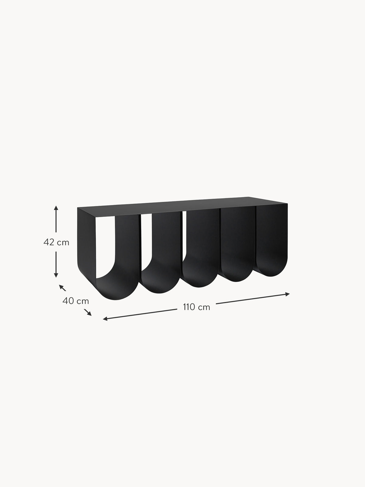 Curved Metal Bench