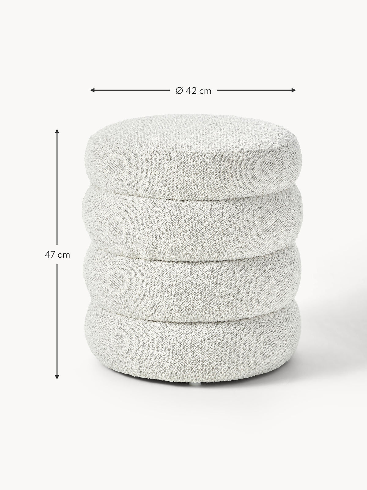 Alto Bouclé Upholstered Stool