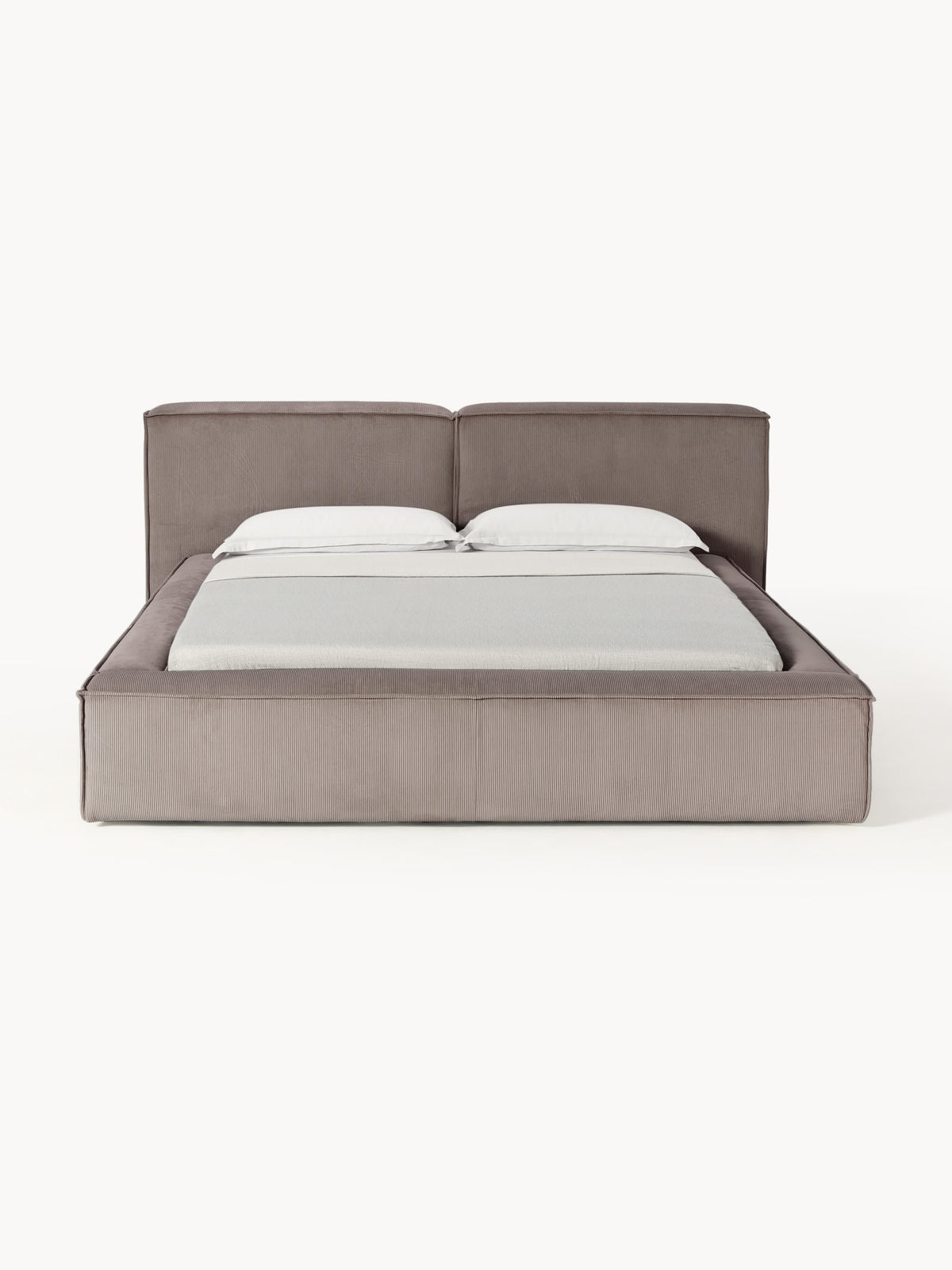 Lennon Upholstered Corduroy Bed with Storage Space