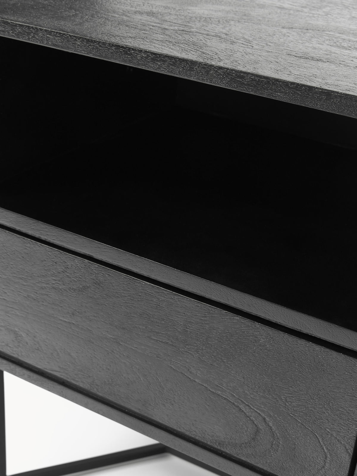 Luca Mango Wood Bedside Table with Drawer