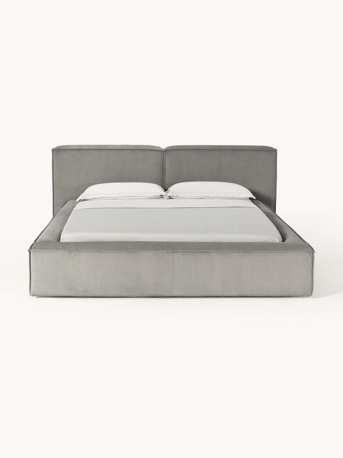 Lennon Upholstered Corduroy Bed with Storage Space