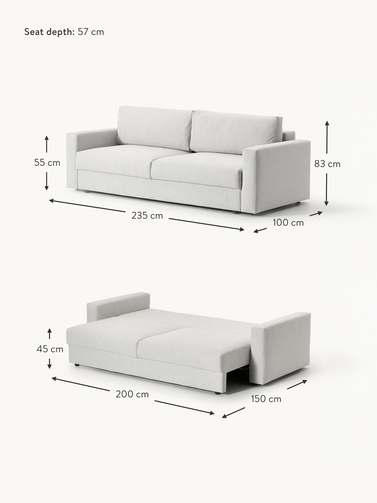 Tasha Sofa Bed (3-seater)
