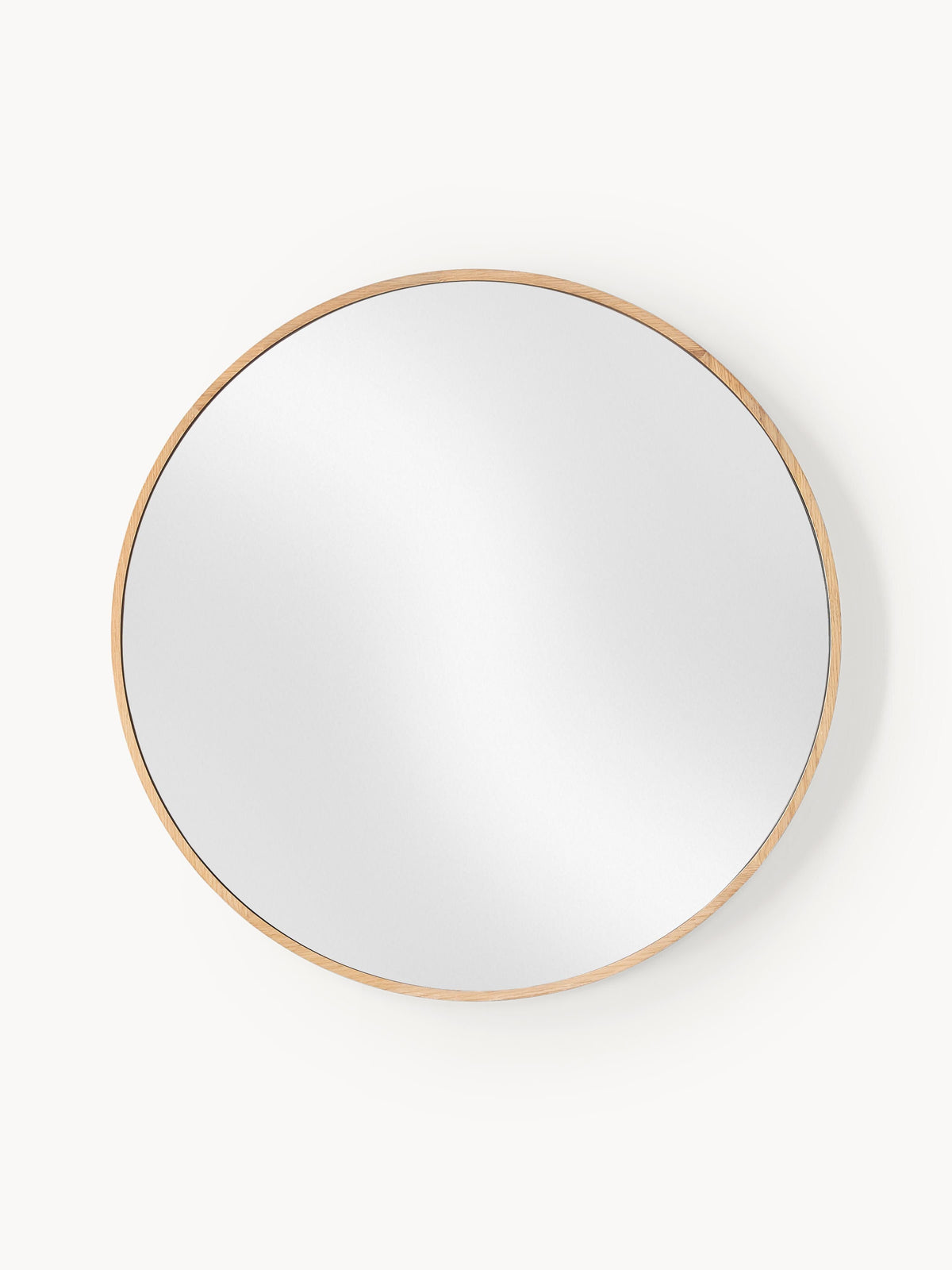 Gallery image 1 - Round Wall Mirror Avery with Oak Wood Frame