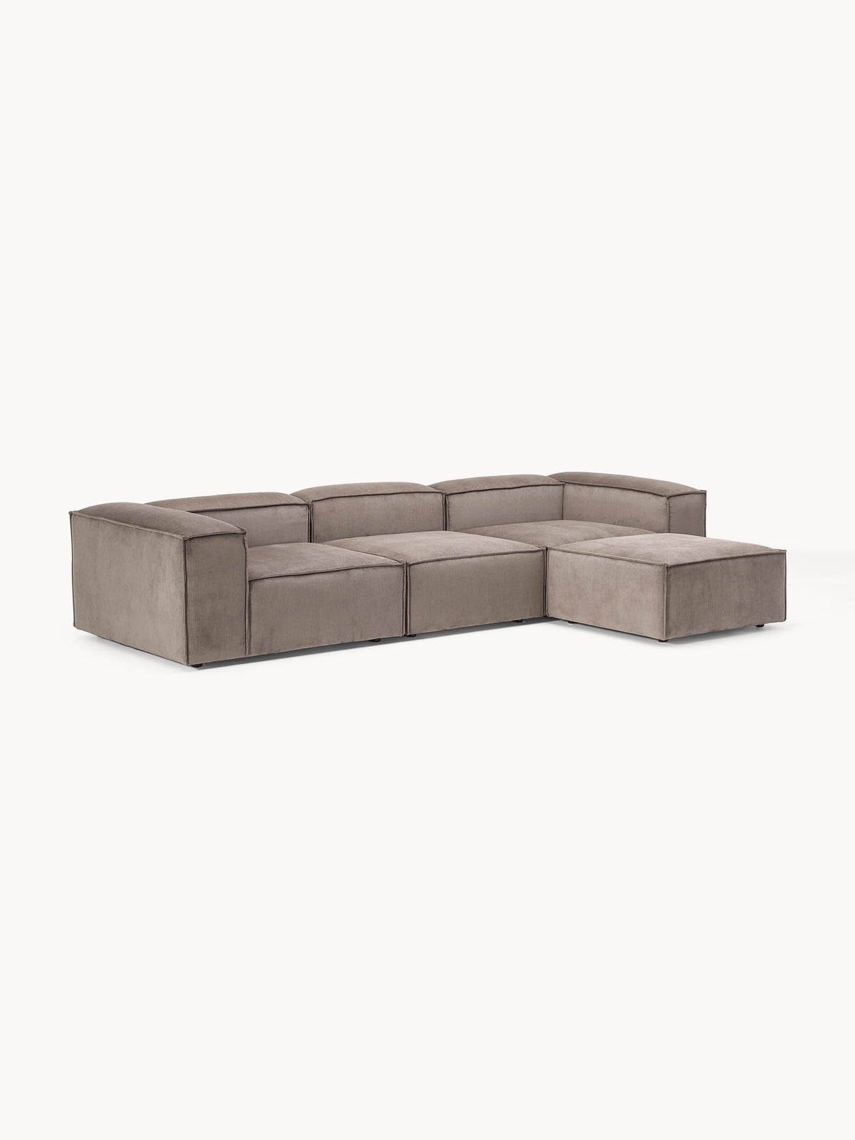 Lennon Corduroy Modular Sofa (4-seater) with Ottoman (left/right)