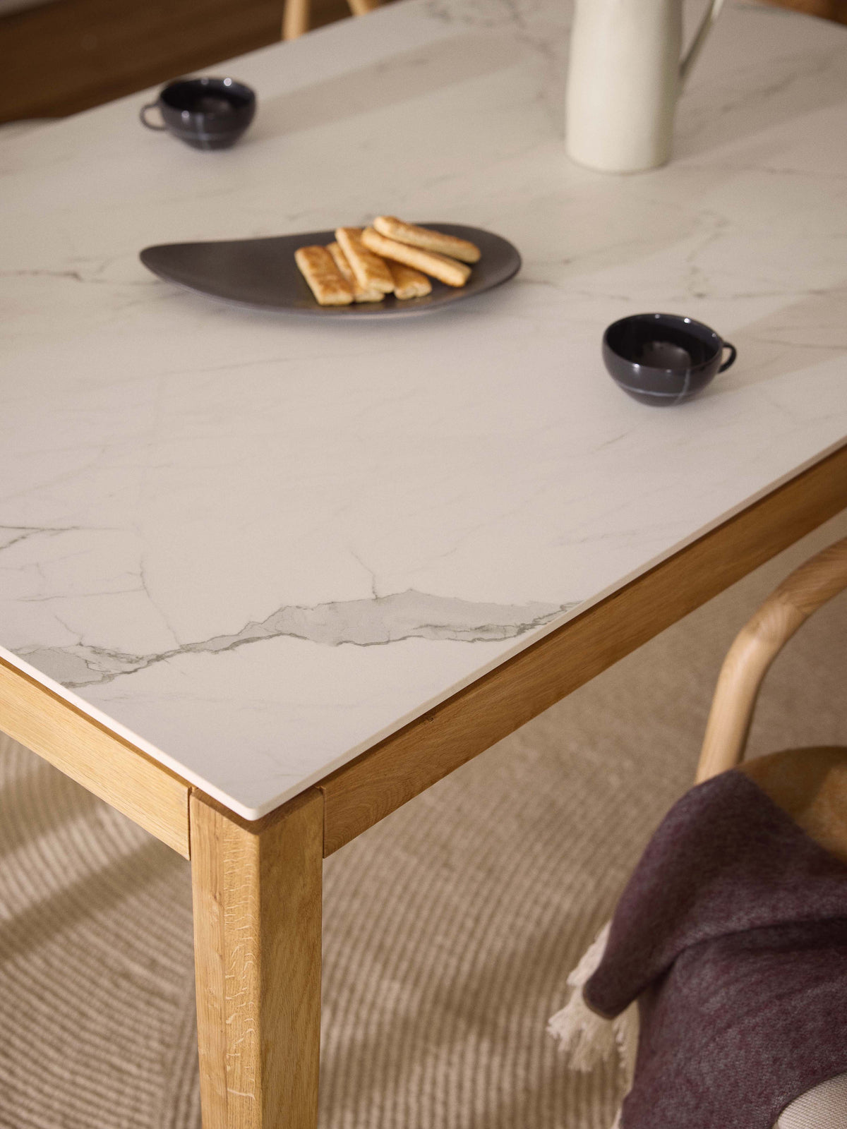Jackson Marble Effect Dining Table, in various sizes