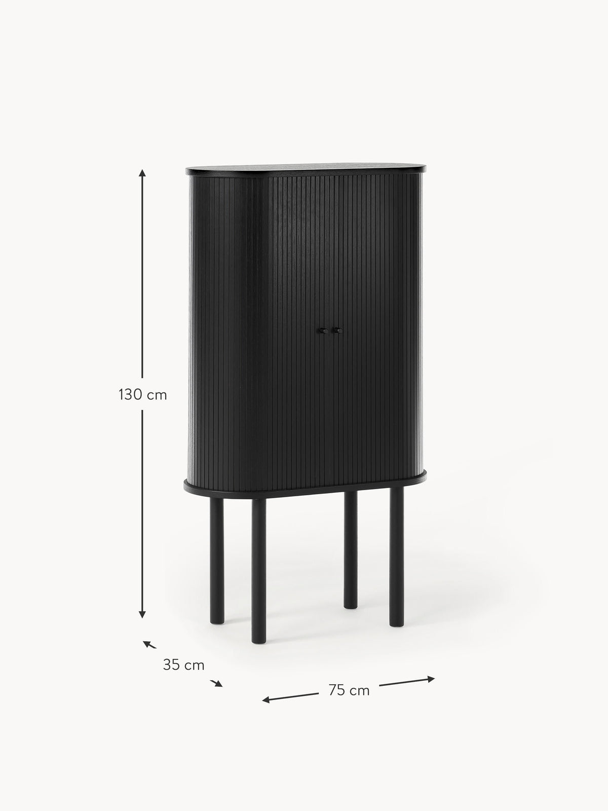 Calary Highboard with Fluted Front
