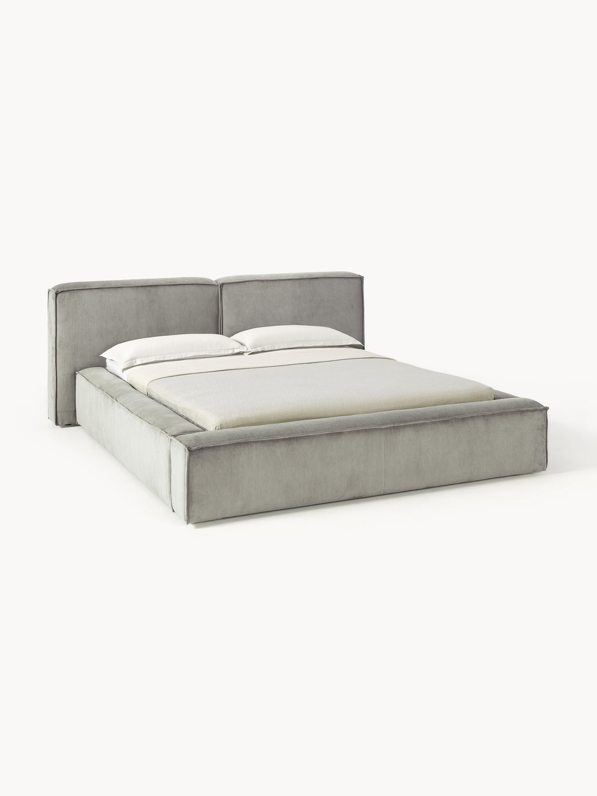 Gallery image 1 - Upholstered Corduroy Bed Lennon