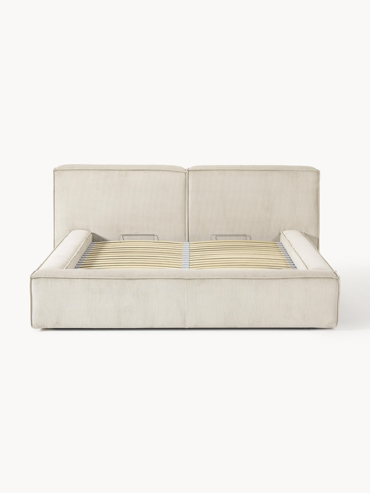 Lennon Upholstered Corduroy Bed with Storage Space