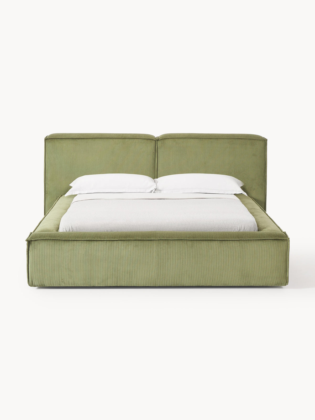 Lennon Upholstered Corduroy Bed with Storage Space