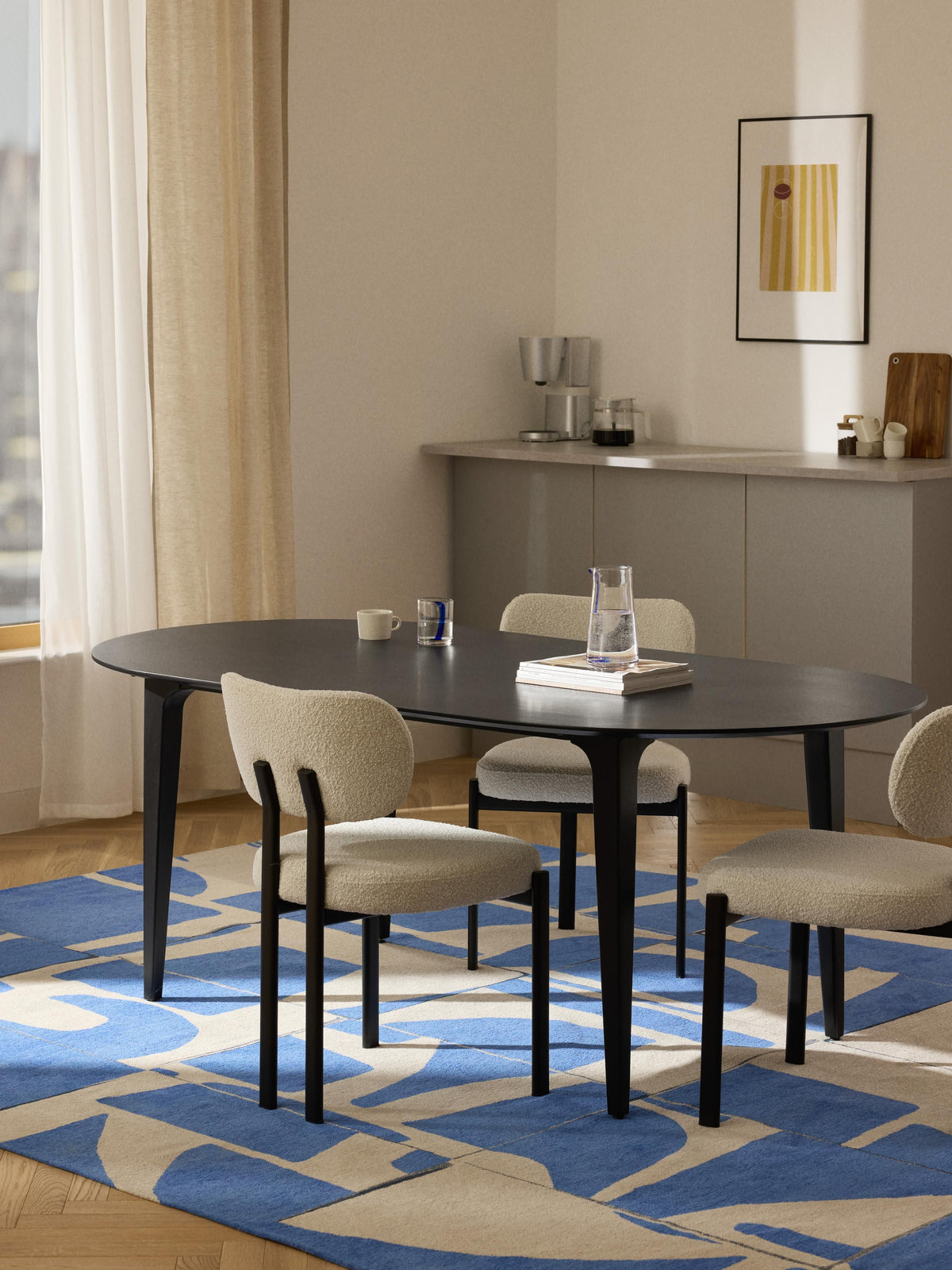 Archie Oval Mango Wood Dining Table, 200 x 100 cm