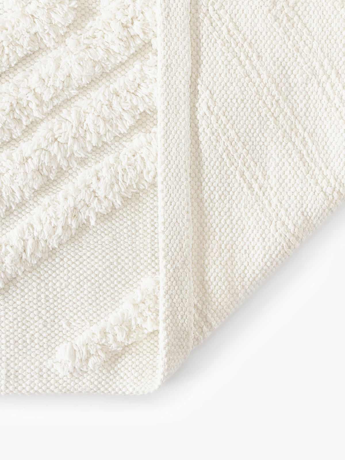 High-Low Cotton Rug Ziggy, Hand-Woven