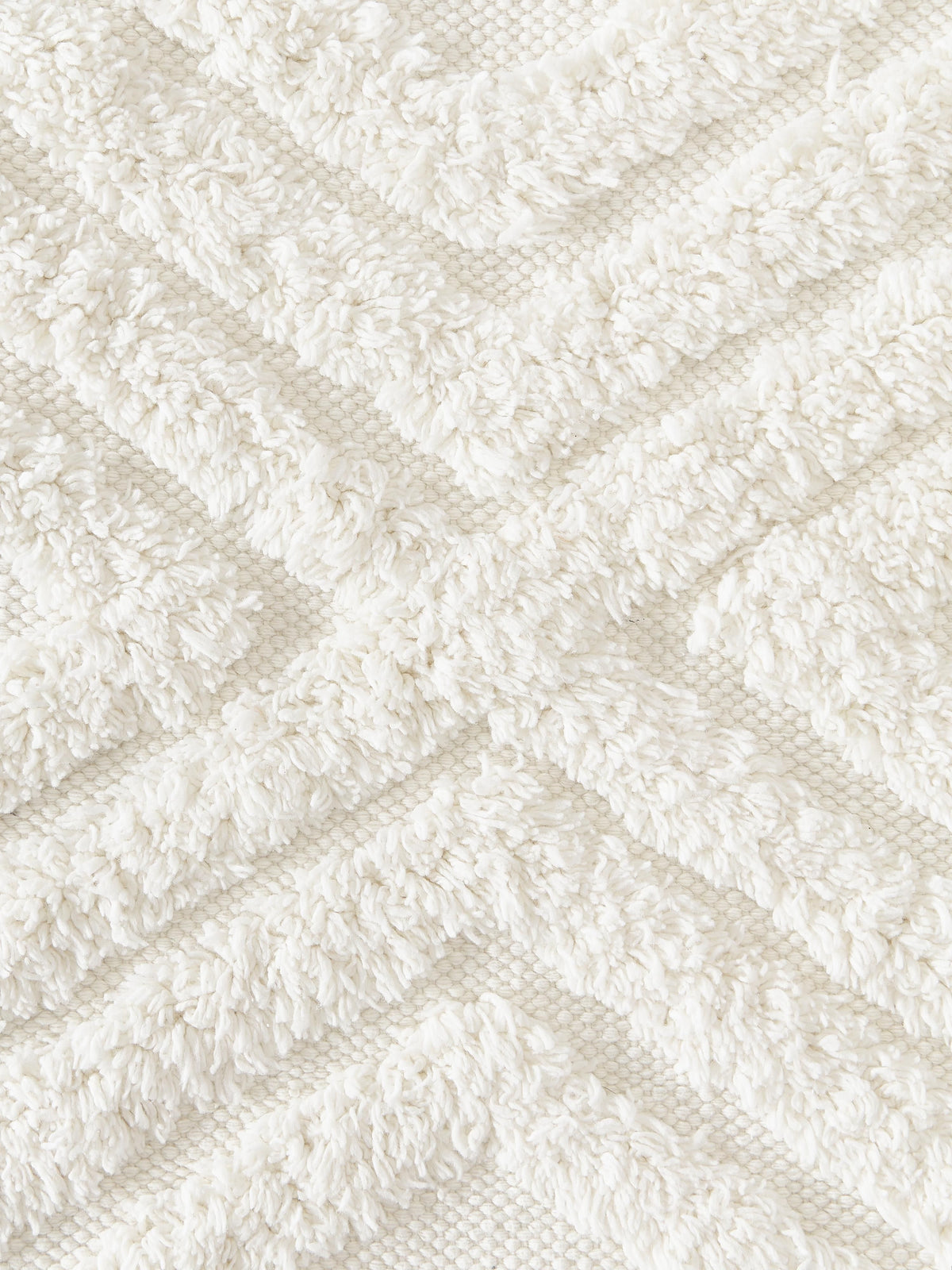 High-Low Cotton Rug Ziggy, Hand-Woven
