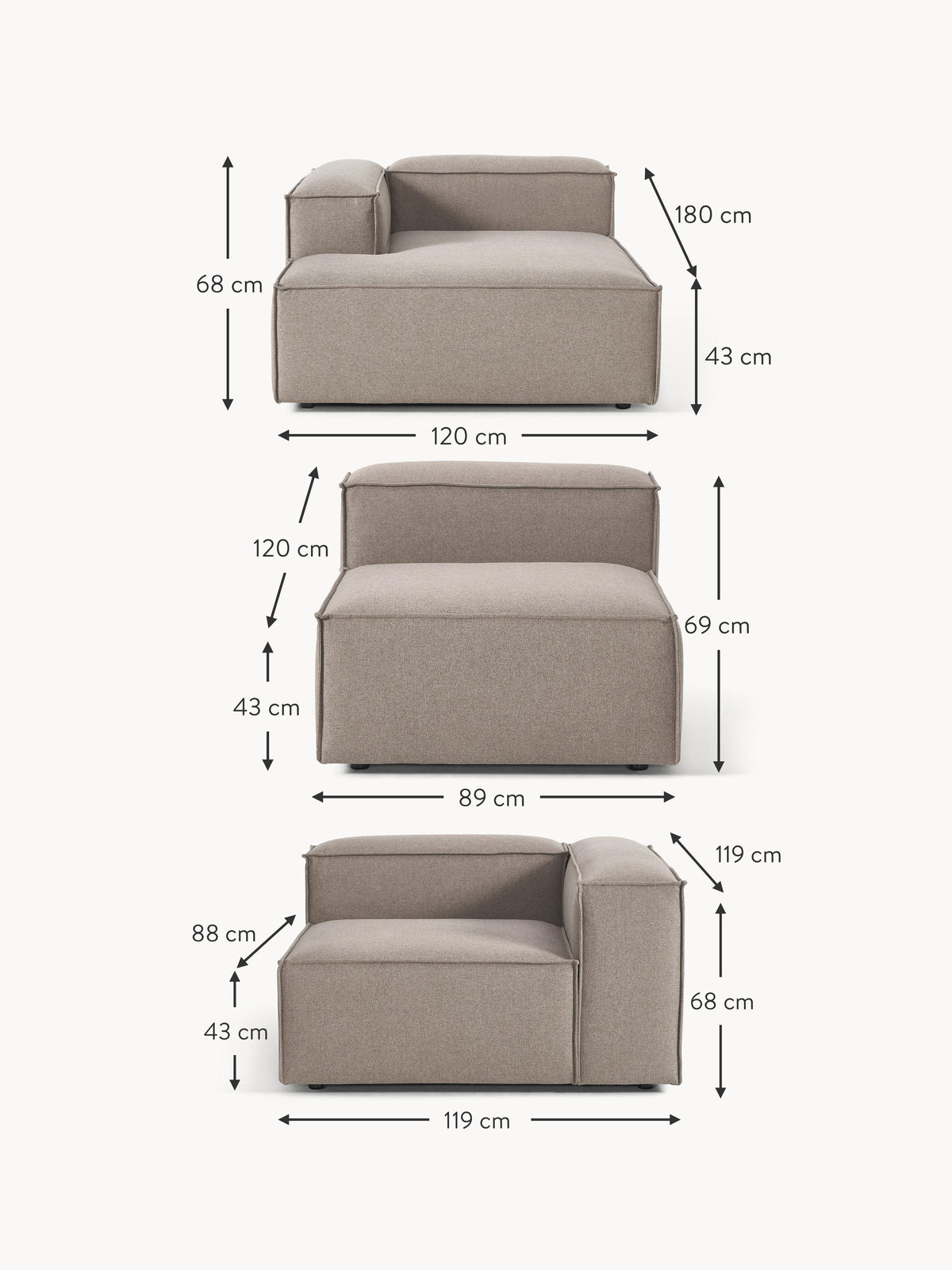 Lennon Modular Corner Sofa (4-seater)