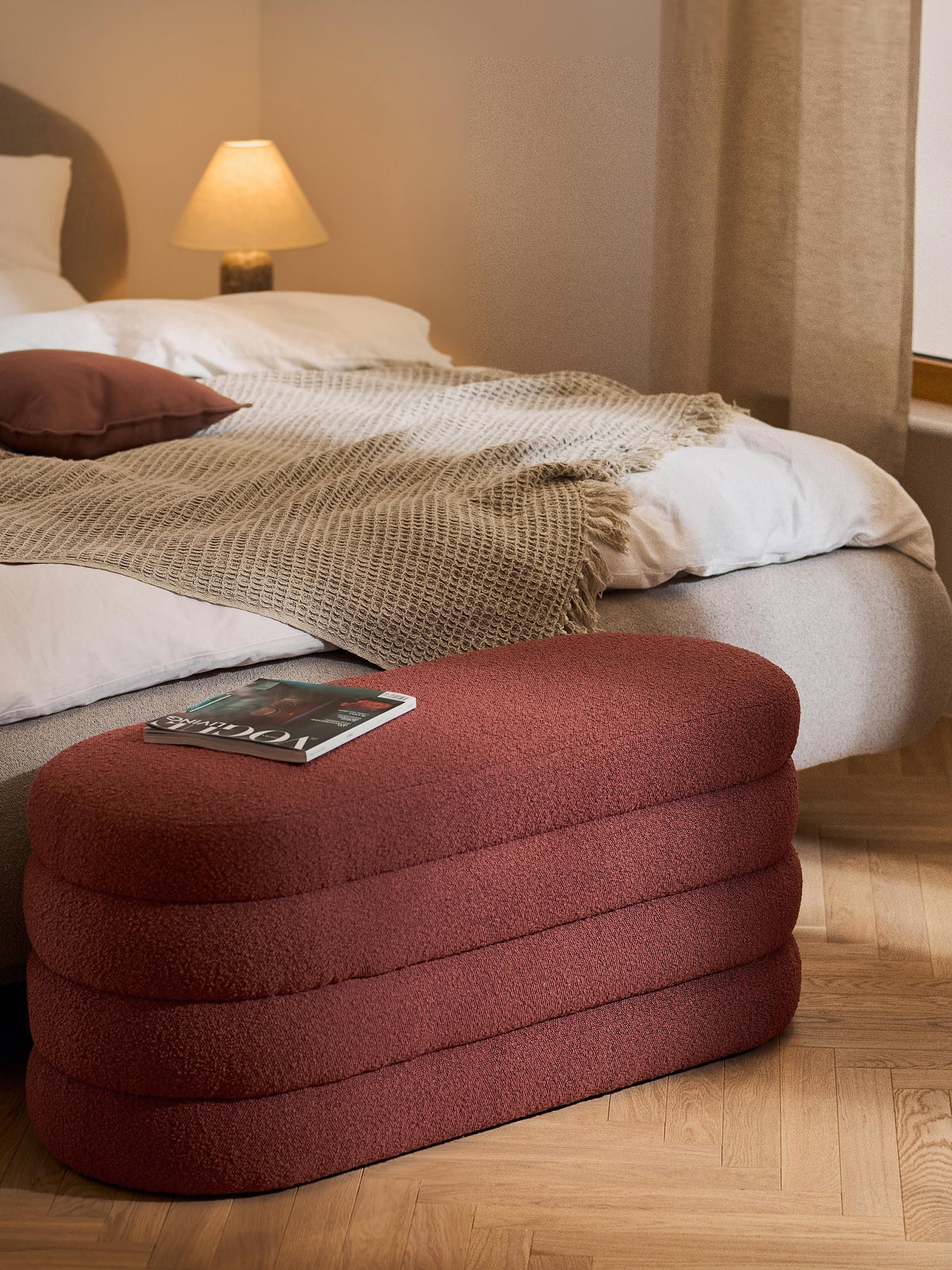Alto Bouclé Upholstered Bench