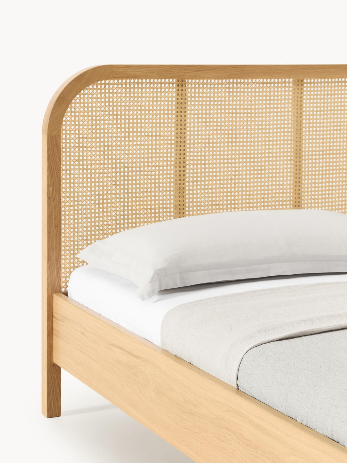 Jones Wooden Bed with Viennese Braid Headboard