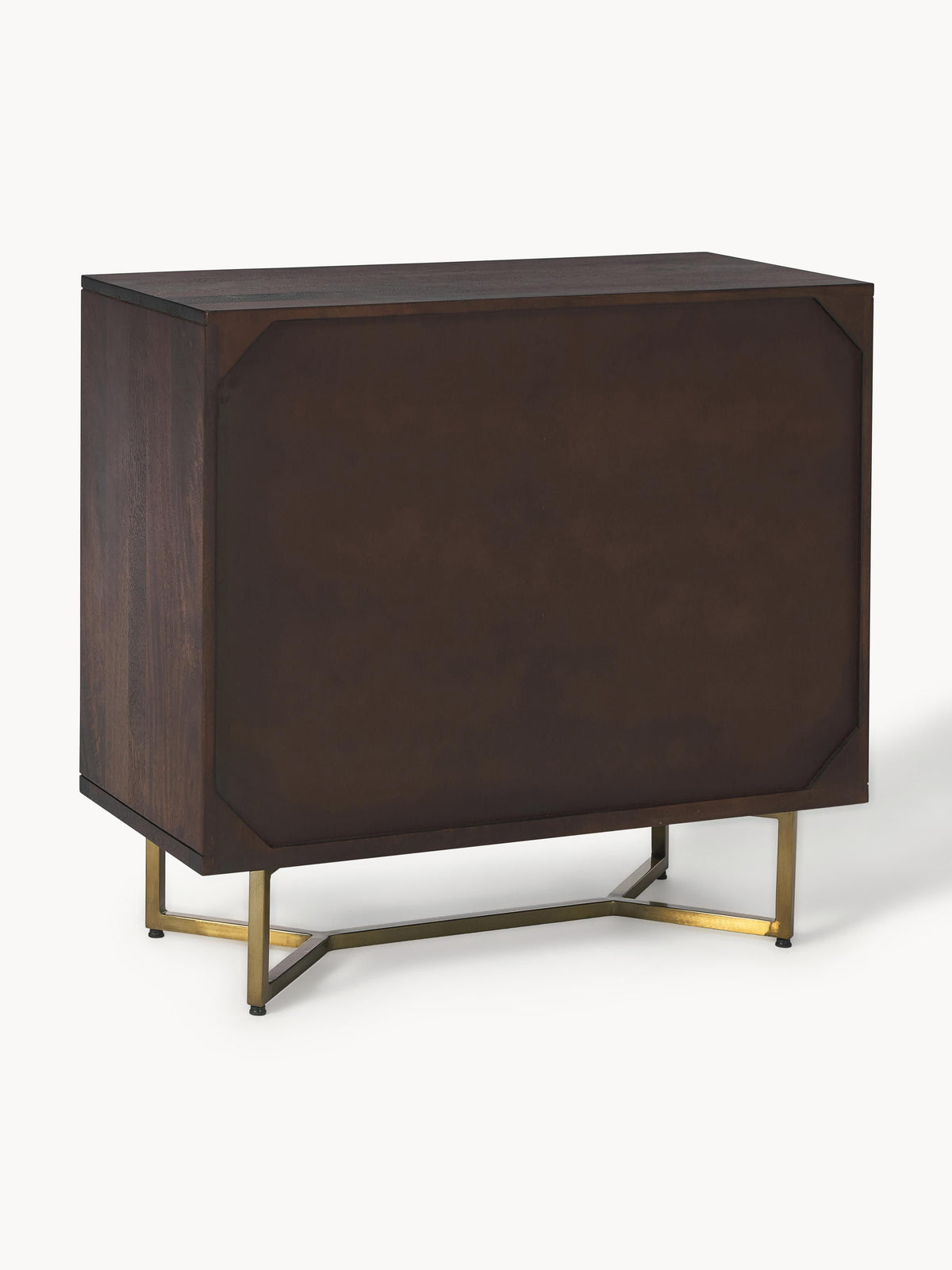 Luca Mango Wood Sideboard with Herringbone Pattern