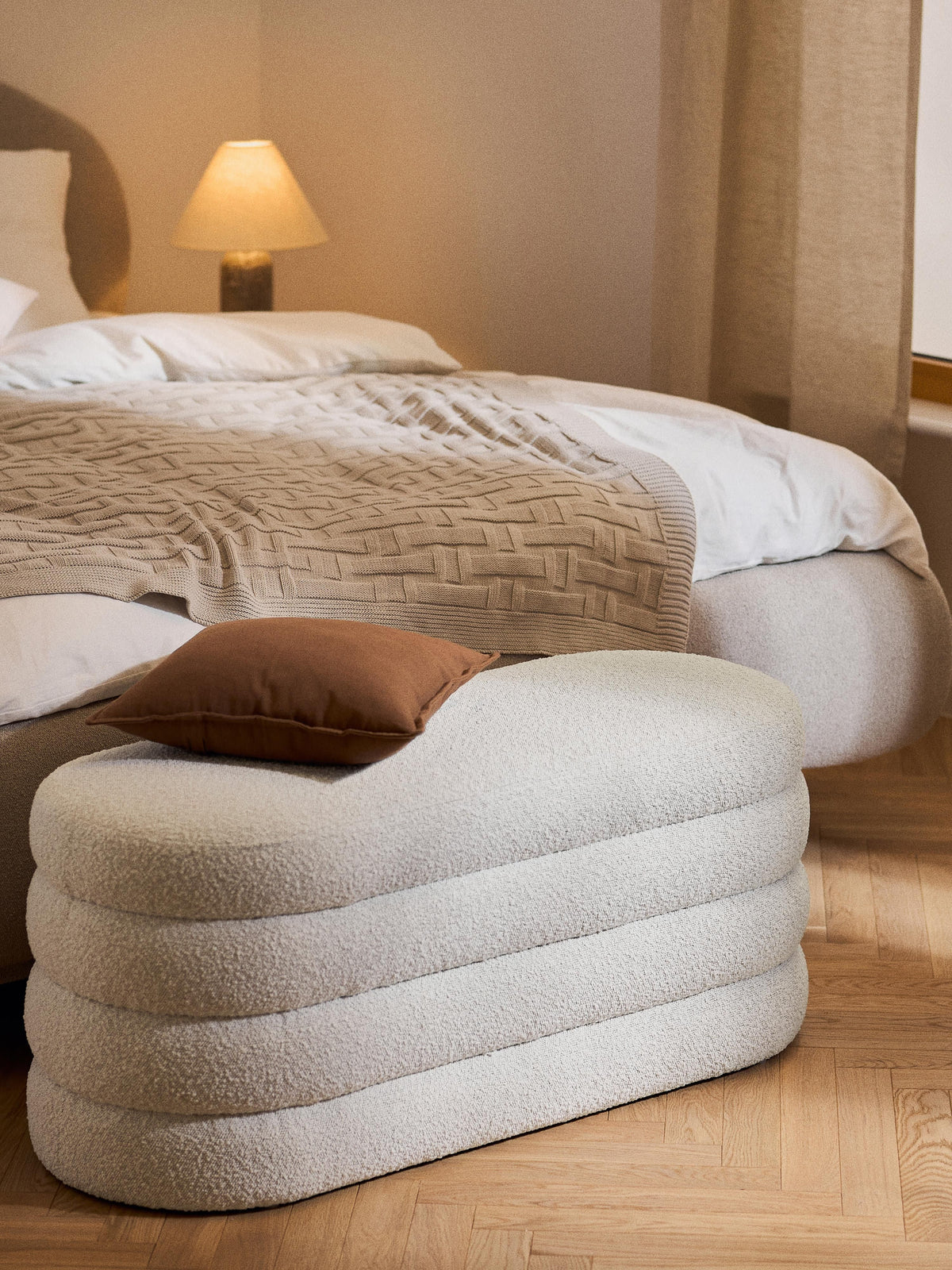 Alto Upholstered Bouclé Bench