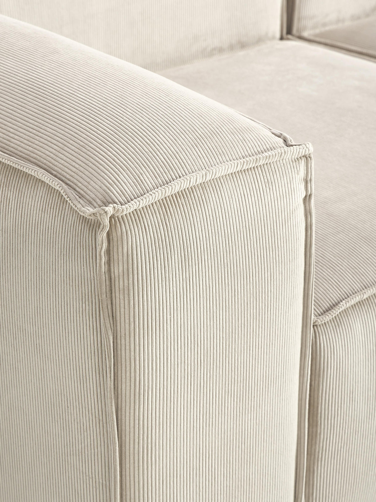 Lennon Corduroy Modular Sofa (4-seater) with Ottoman (left/right)