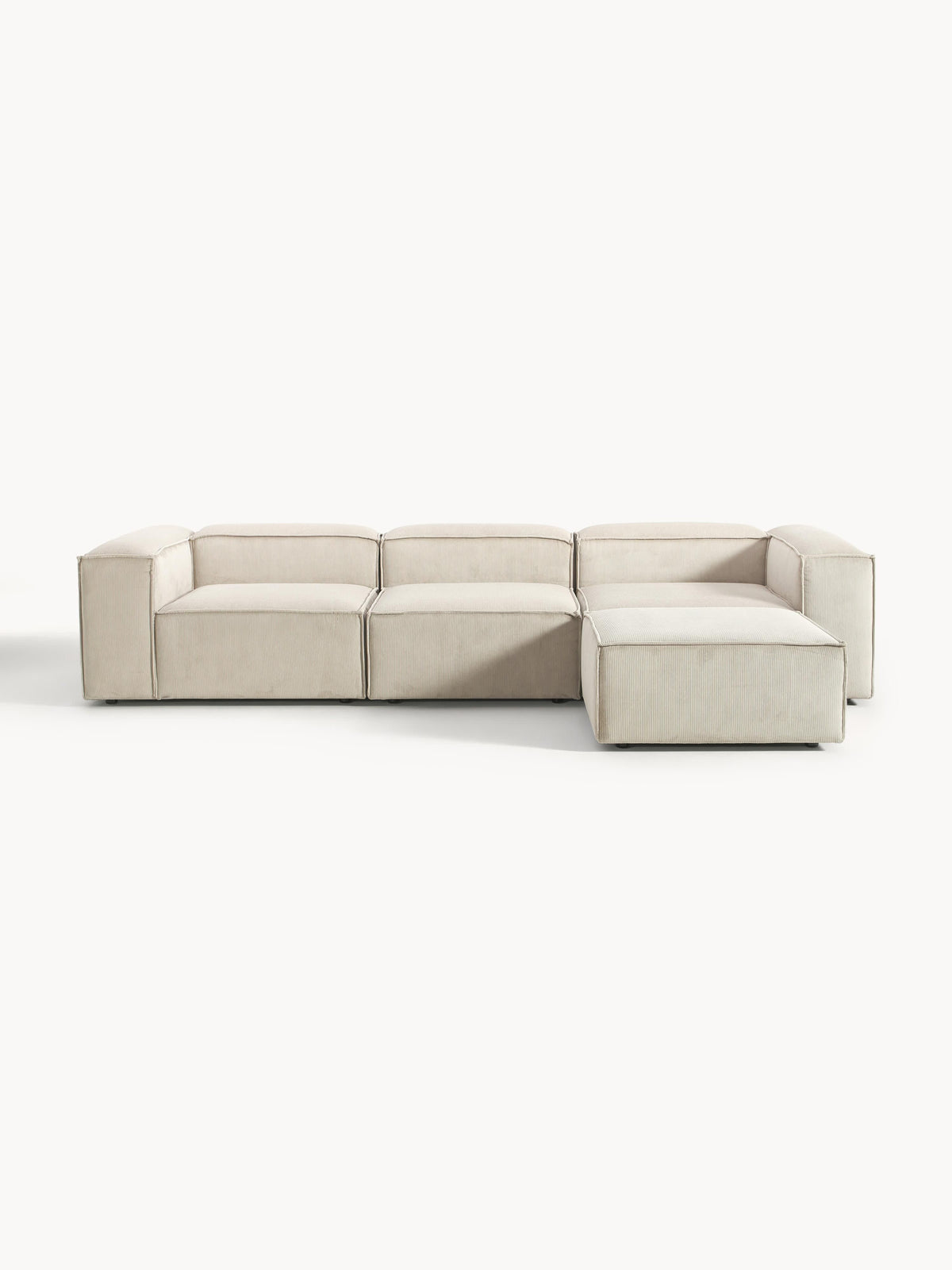 Lennon Corduroy Modular Sofa (4-seater) with Ottoman (left/right)