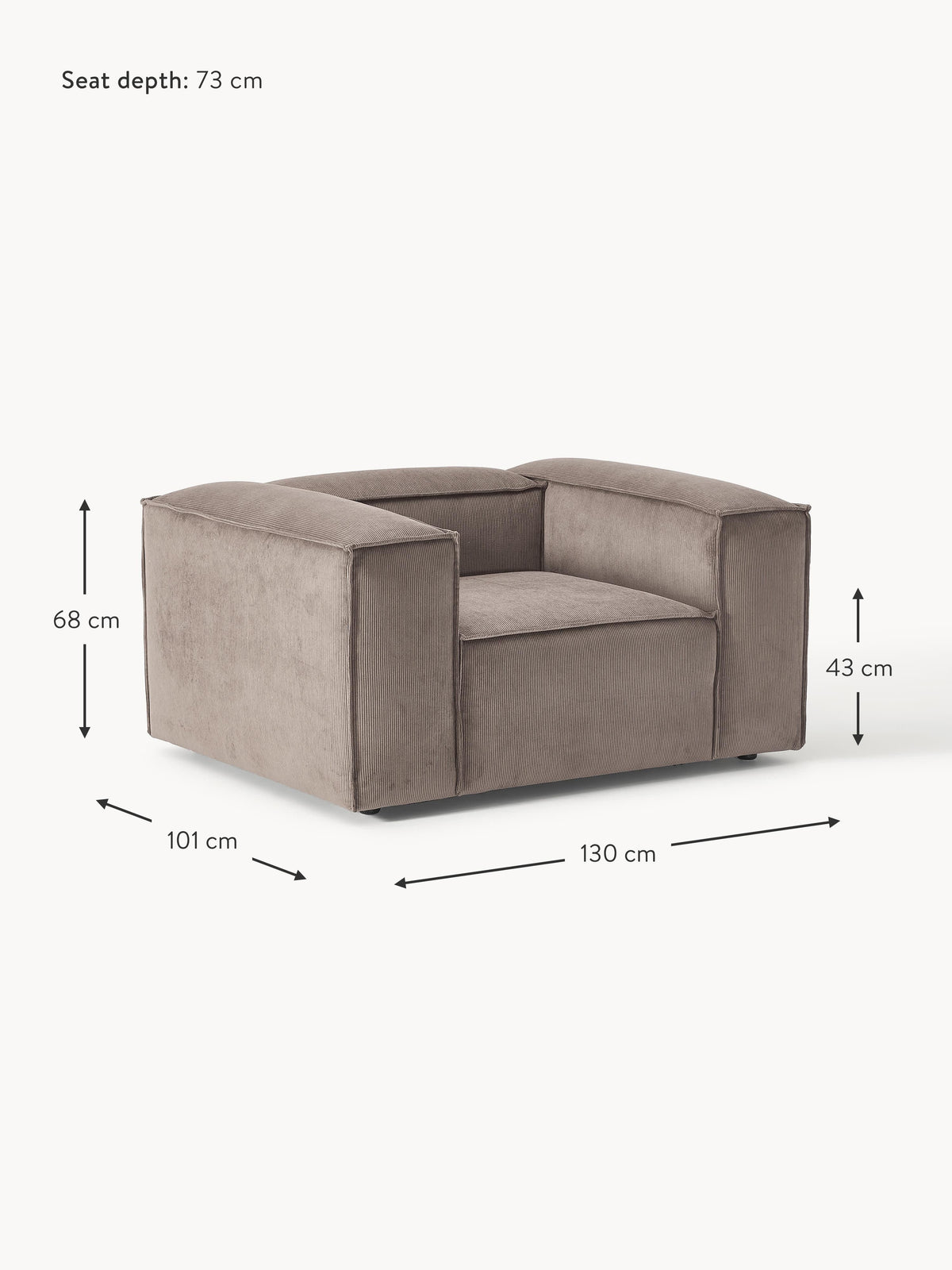 Lennon Corduroy Armchair