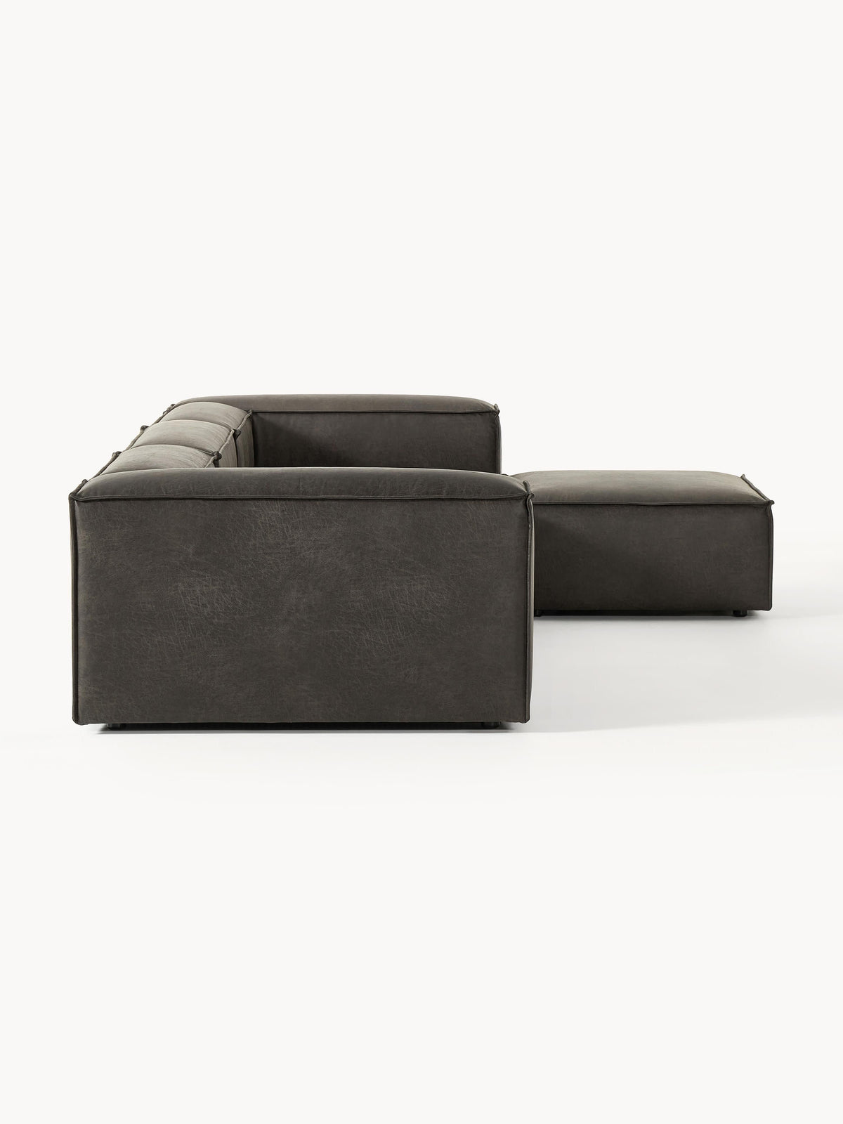 Lennon Modular Leather Sofa (4-seater) with Ottoman (left/right)