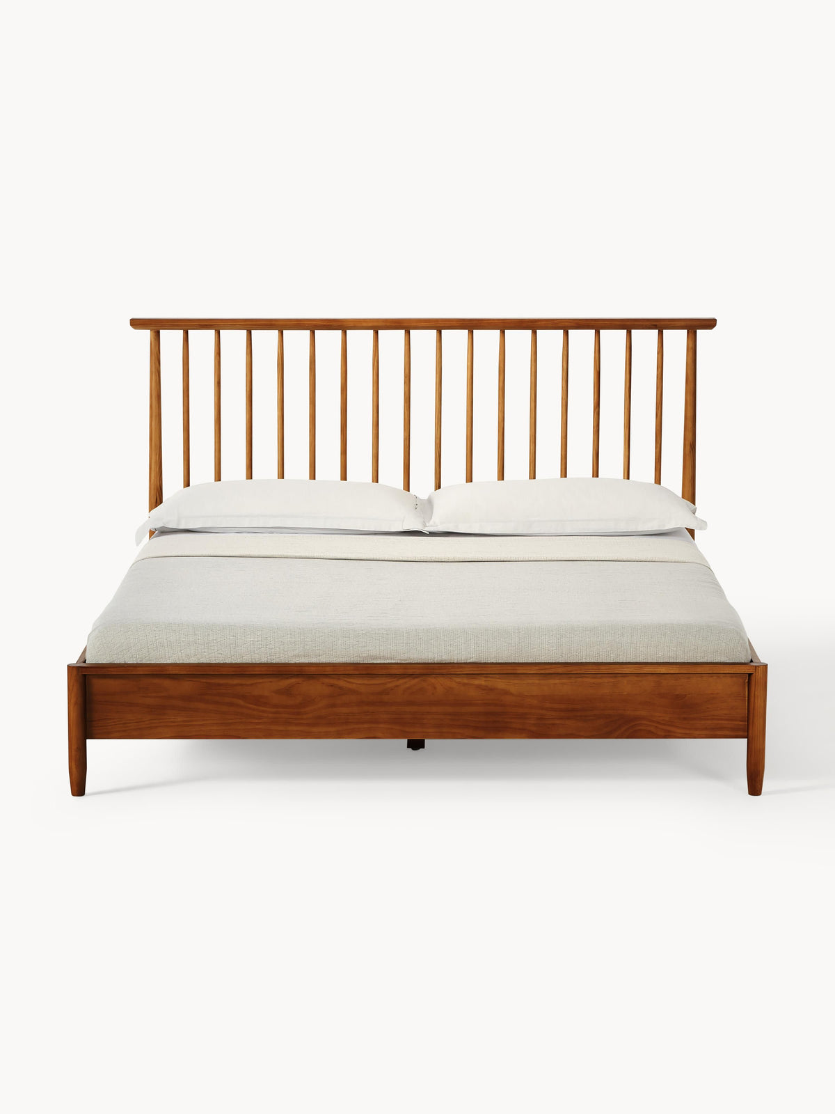 Windsor Pine Wood Bed with Headboard