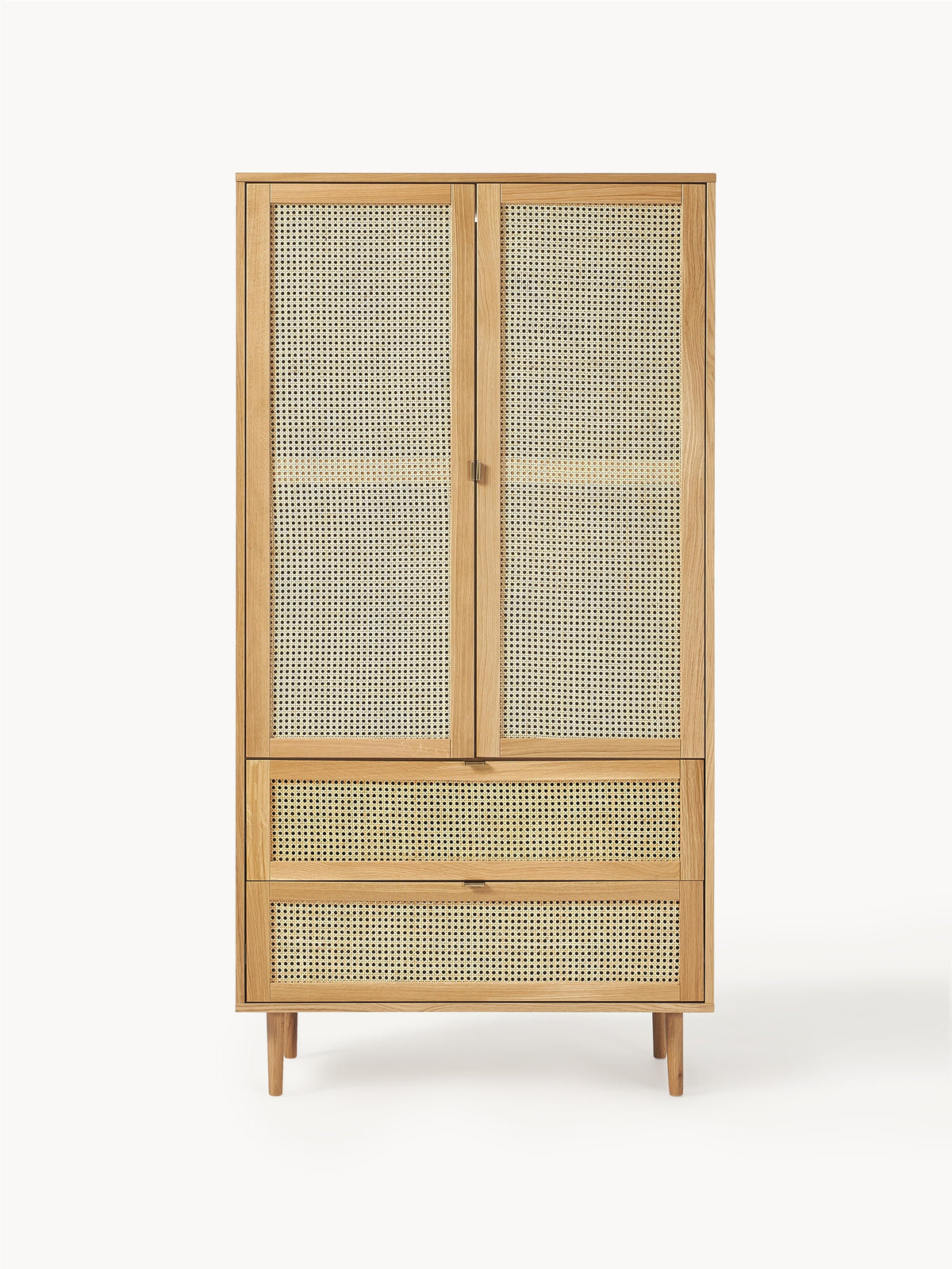 Aries Small Wardrobe with Viennese Wickerwork, 2-doors