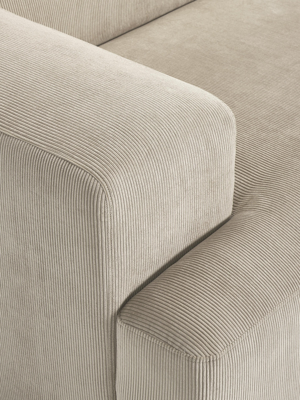 Melva Corduroy Corner Sofa (3-seater)