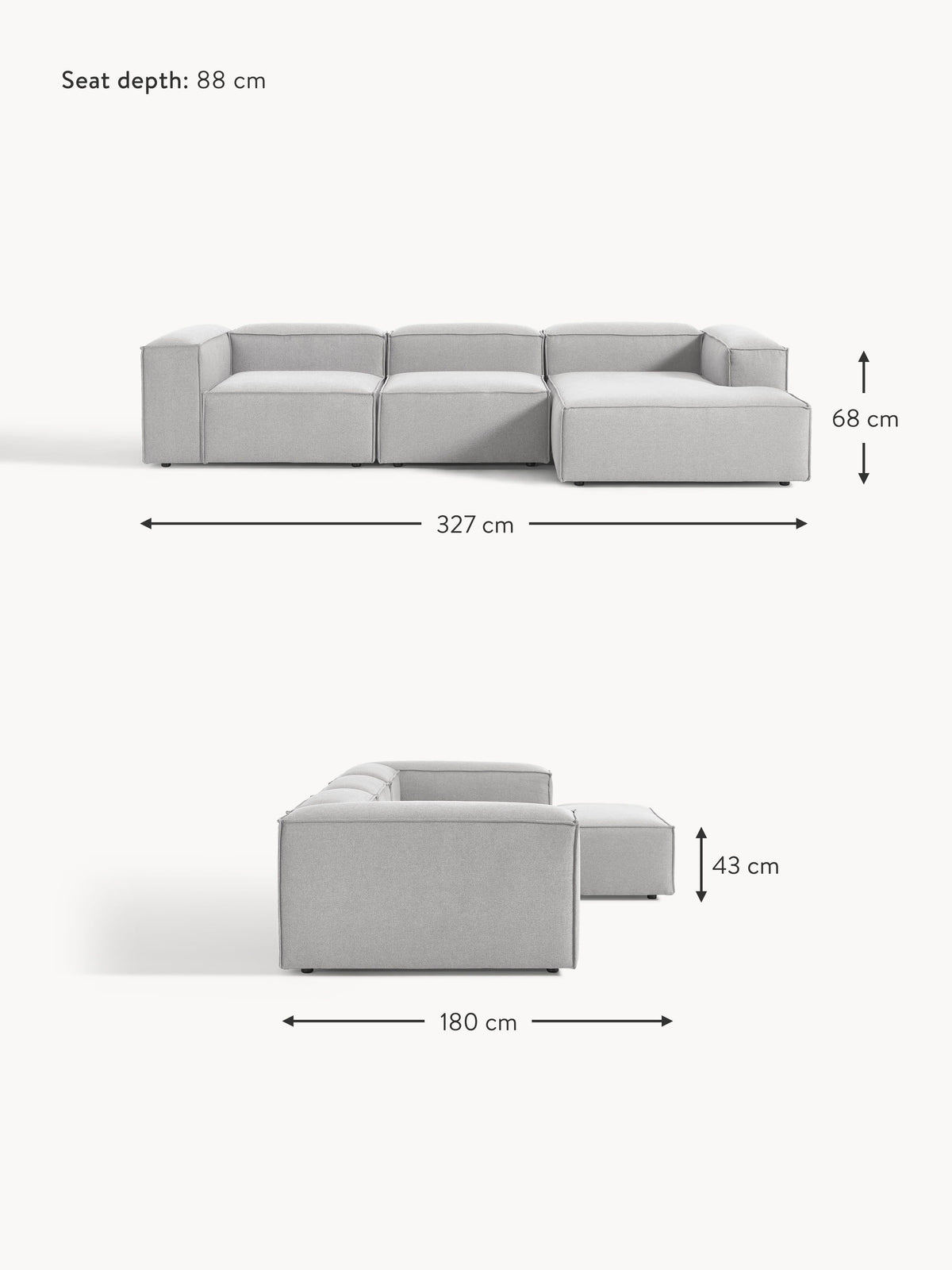 Lennon Modular Corner Sofa (4-seater)