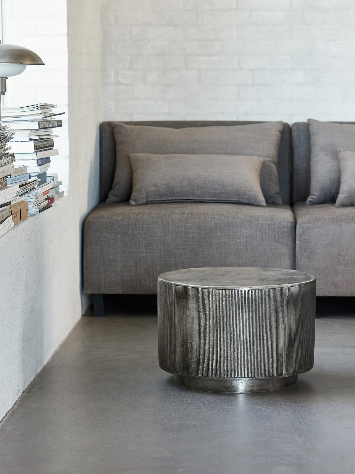 Rota Round Coffee Table with Antique Finish