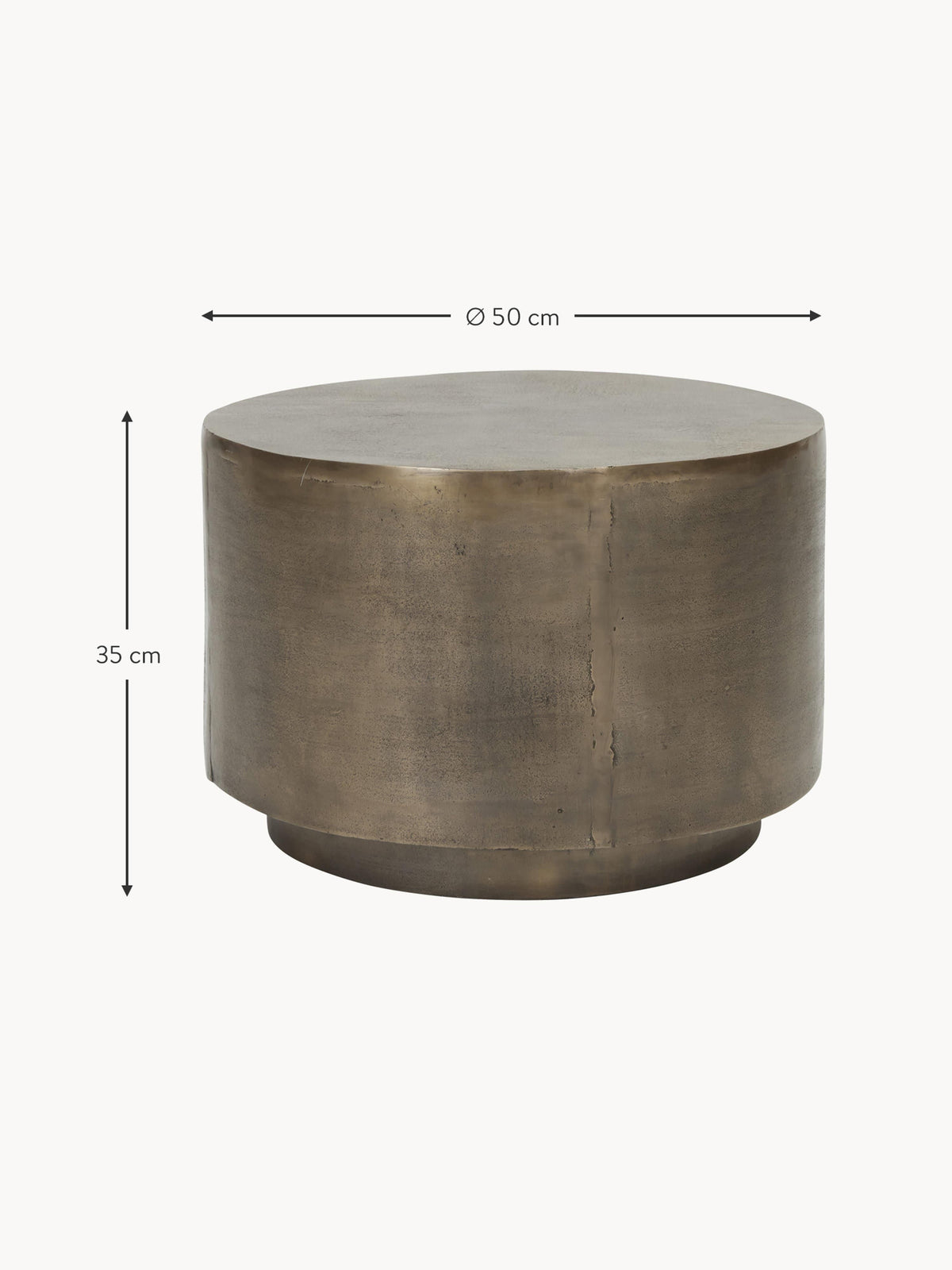 Rota Round Coffee Table with Antique Finish