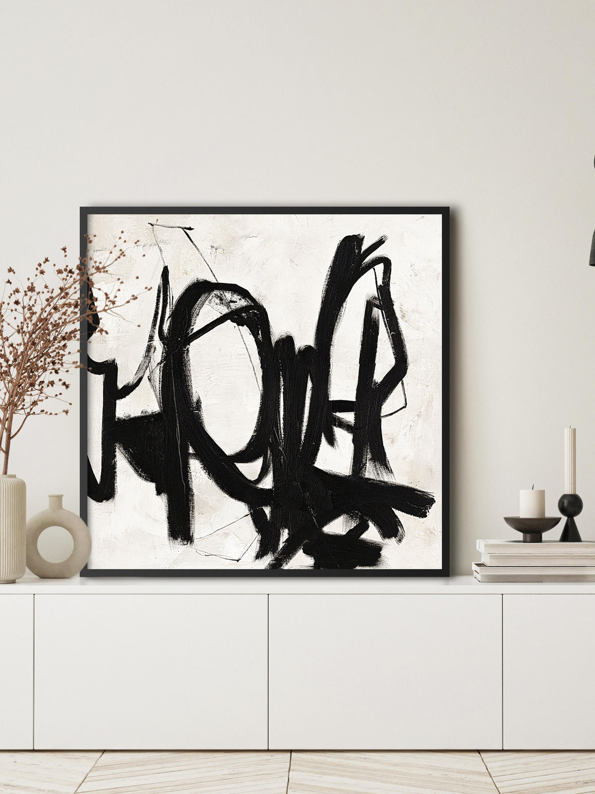 Playblack Hand-Painted Canvas Art