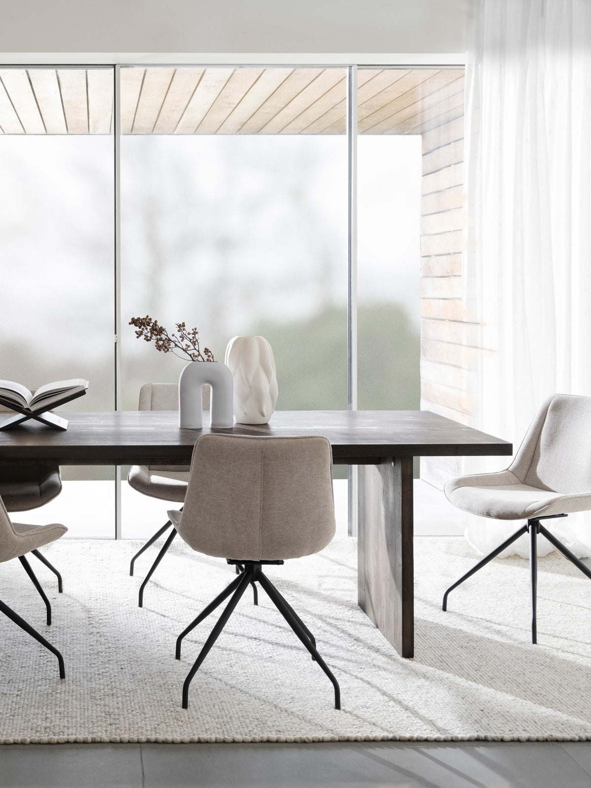 Emmett Oak Wood Dining Table, 240 x 95 cm