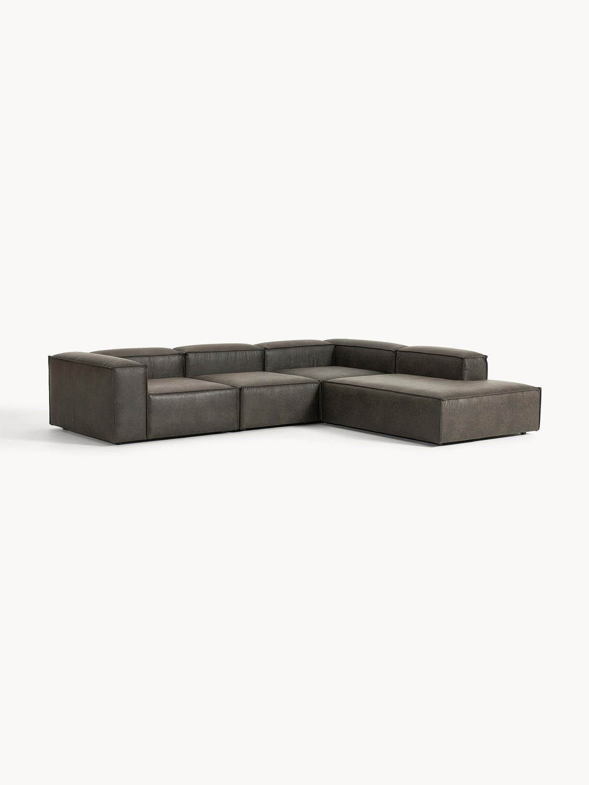 Lennon Modular Leather Corner Sofa (4-seater)