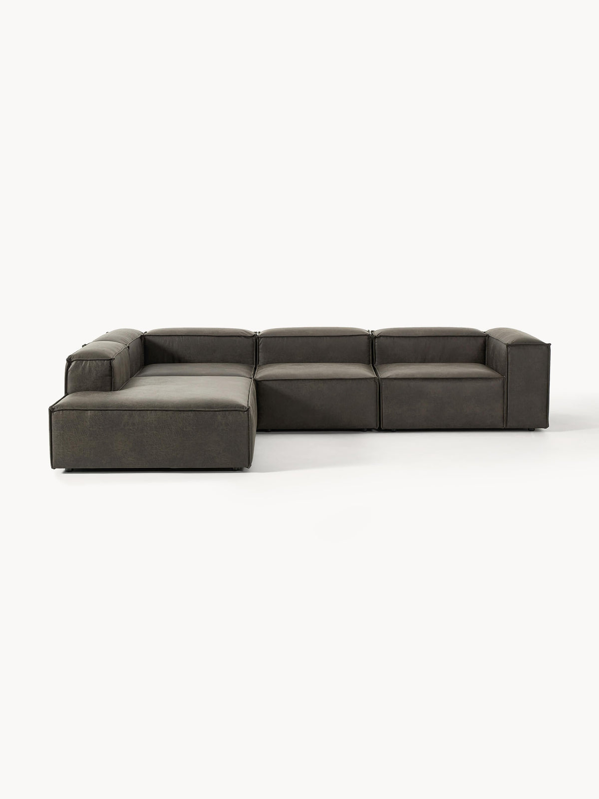 Lennon Modular Leather Corner Sofa (4-seater)