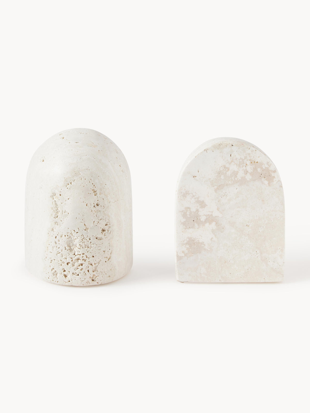 Sava Travertine Bookends, Set of 2