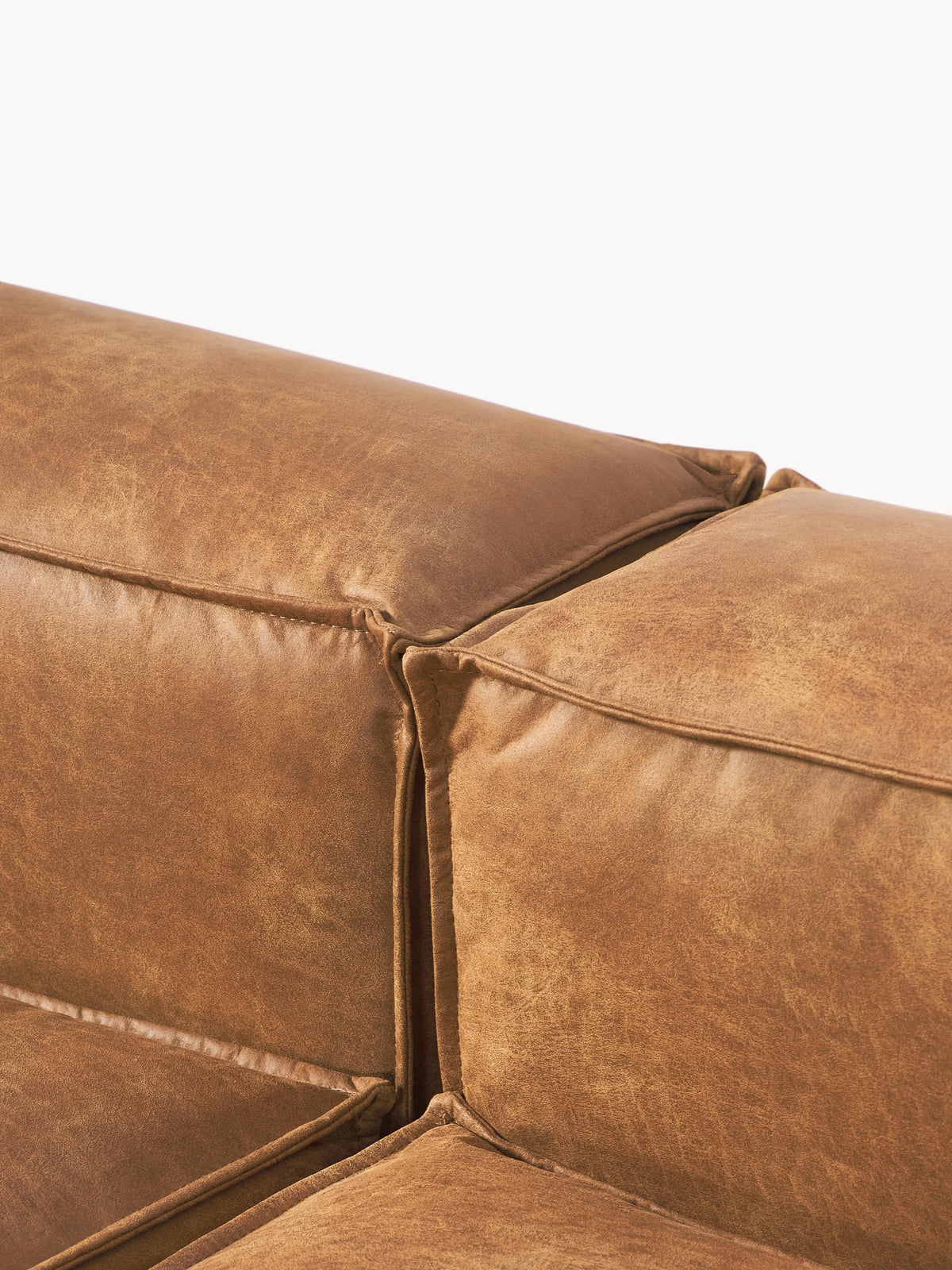 Lennon Modular Leather Corner Sofa (4-seater)