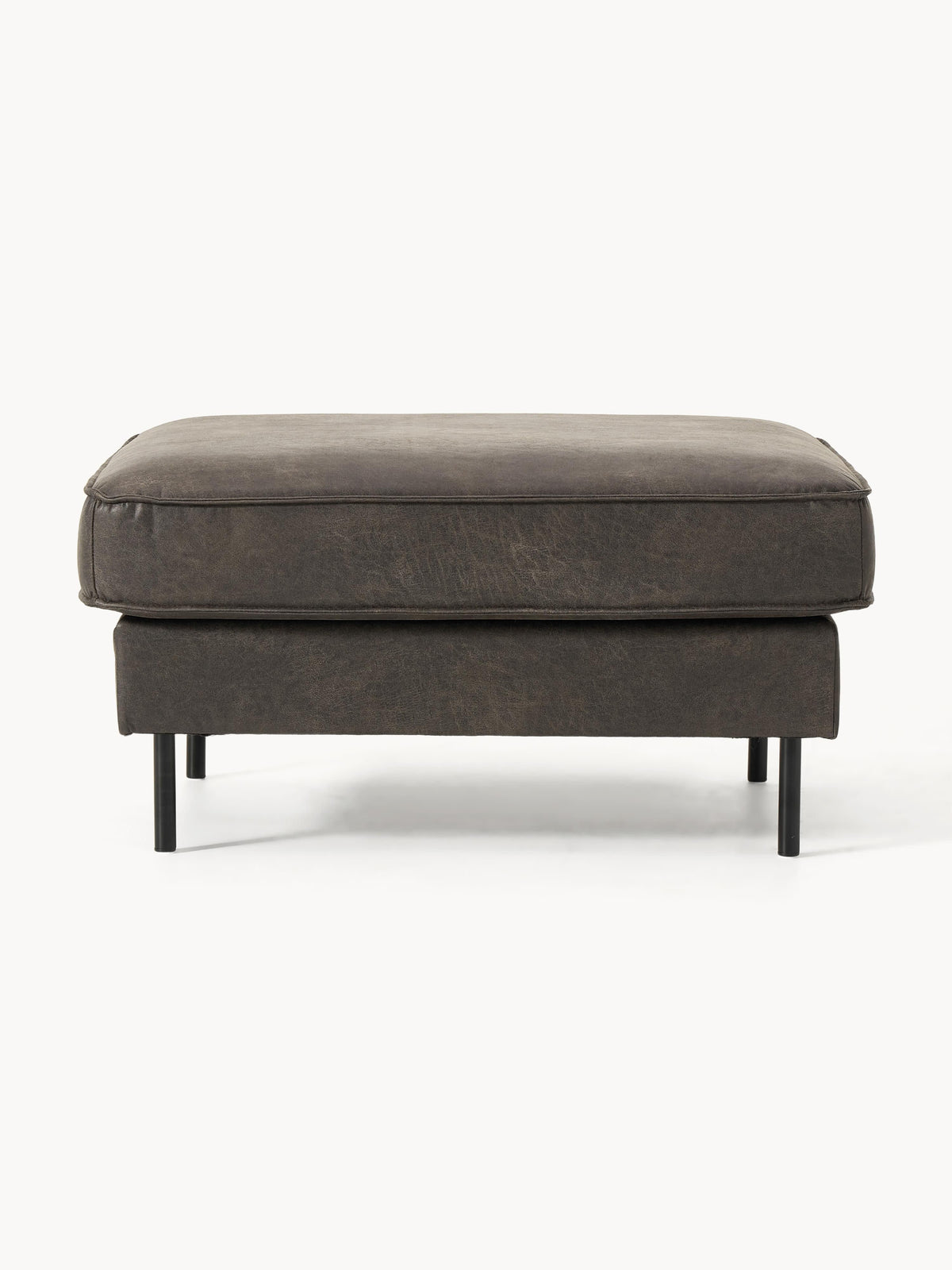 Hunter Leather Ottoman