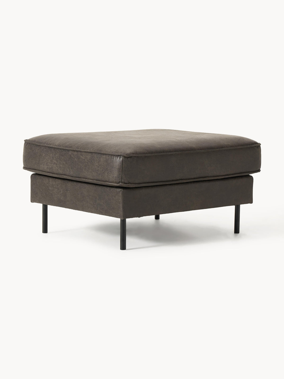 Hunter Leather Ottoman