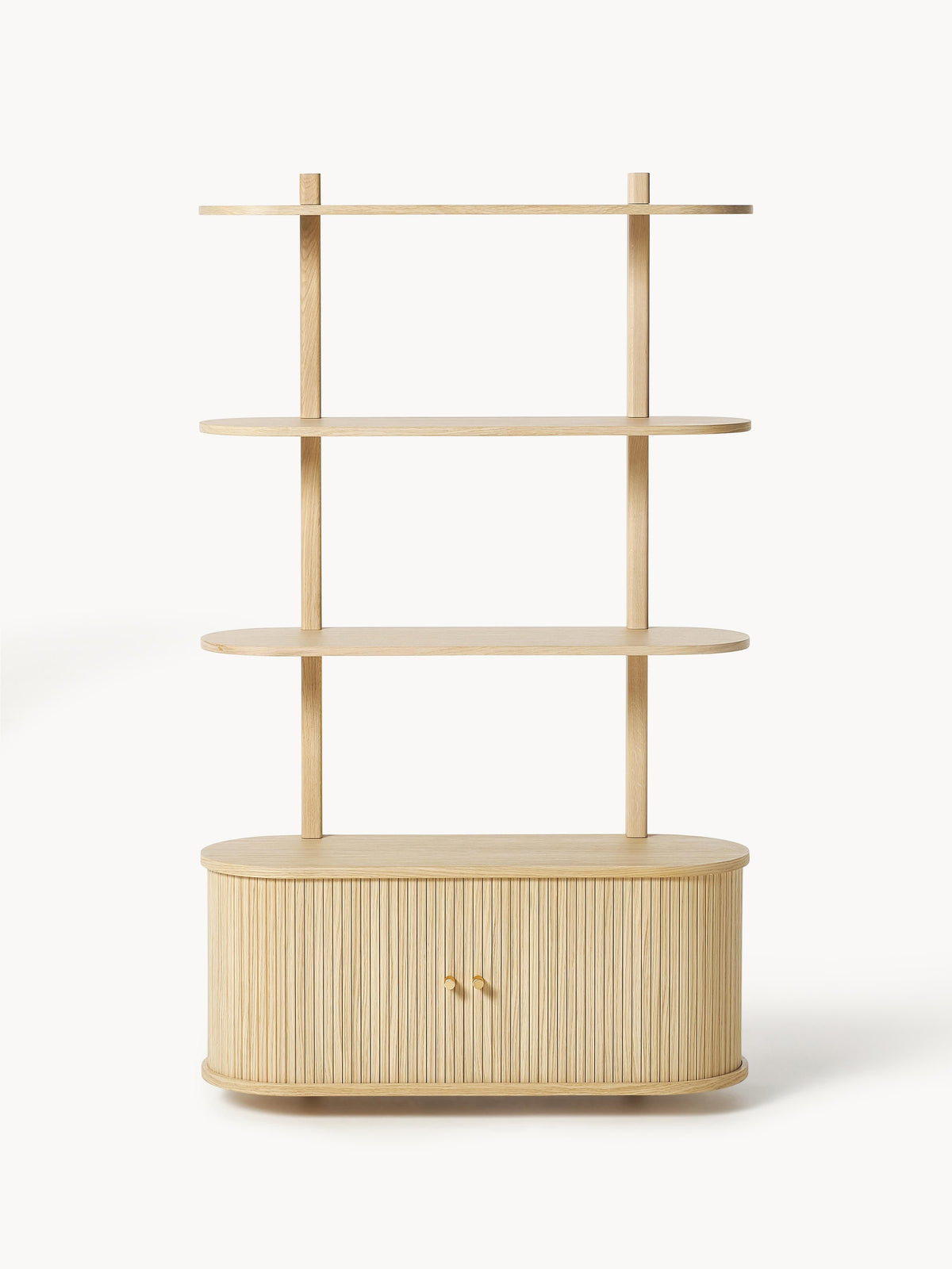 Calary Wall-Mounted Shelf with Fluted Front