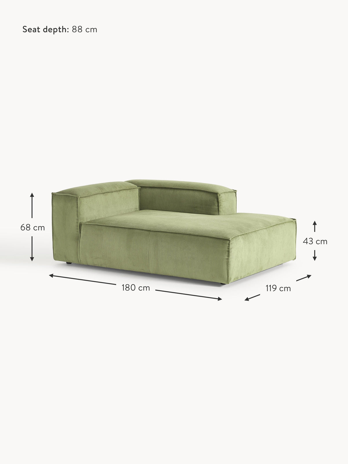 Lennon Corduroy Corner Chaise Module